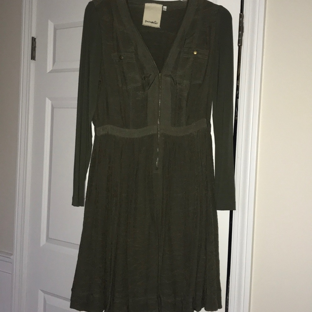 Anthropologie Army Green Dress